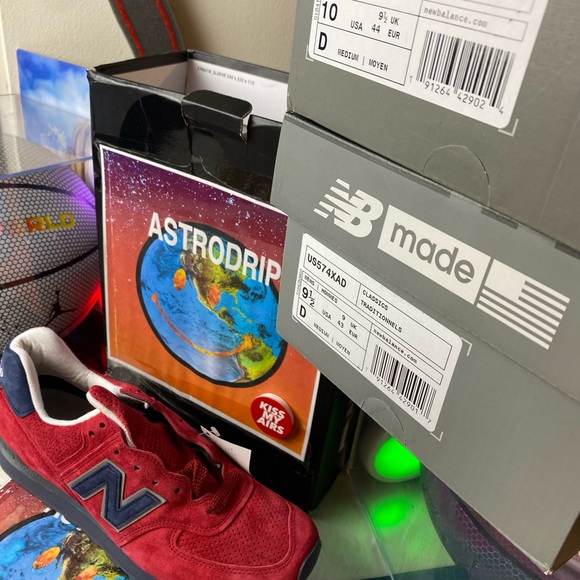 🆕 New Balance 574 Made In USA Red Blue - Mens - Picture 10 of 10